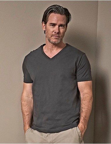 T-8006-Fashion V-Neck Sof Tee